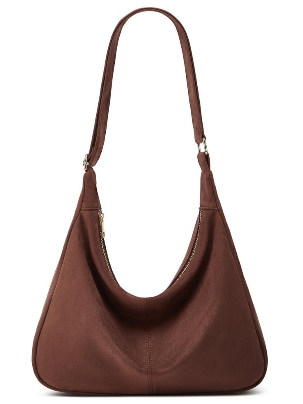Slouchy Suede Hobo Bags Women Underarm Shoulder Bag Crescent Crossbody Purses